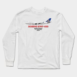 Boeing B747-400 - United Airlines "747 Friend Ship" Long Sleeve T-Shirt